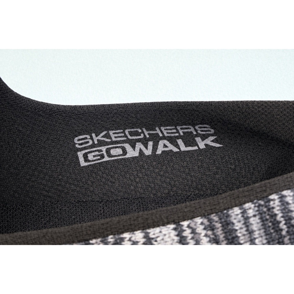 Skechers GoWalk Joy Shoes Women's 8.5 Black Gray Fabric Slip-On Sneakers Comfort - Picture 7 of 8